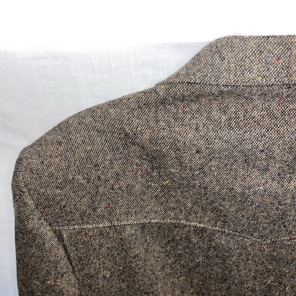 Pagano West Men’s Smoking Jacket Size 38L Brown Wool Going Out Party Event Fun - Picture 11 of 12